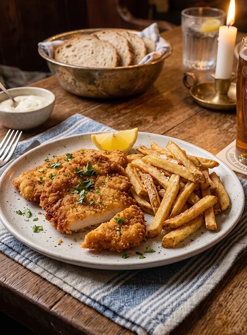 cotoletta di pollo al piatto